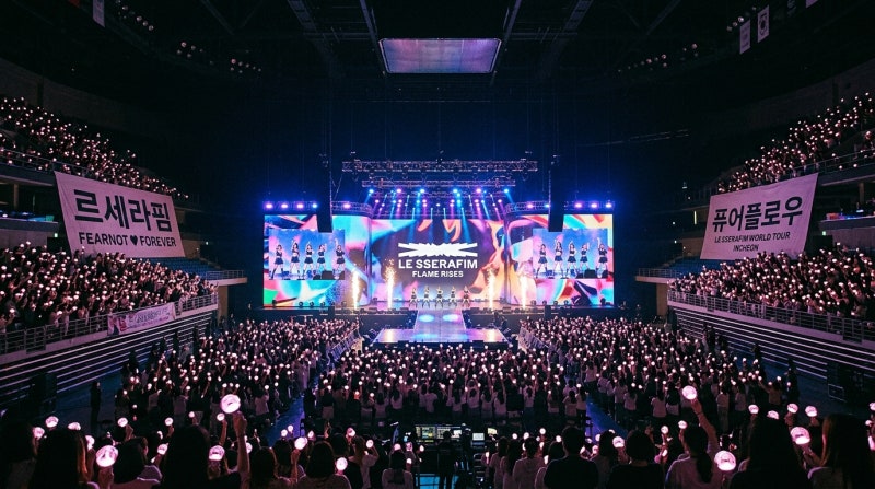 르세라핌 제이홉 역대급 조합? 'SPAGHETTI' 댄스 브레이크 미쳤다! 퓨어플로우 인천 콘서트 심층....