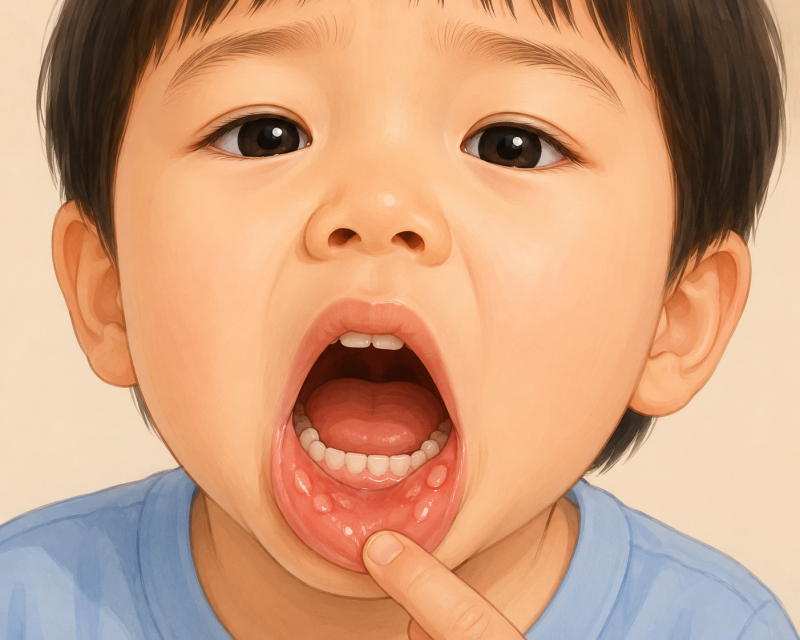 "설마 수족구는 아니겠지?" 밤새 열나는 아이 구내염 증상 3가지와 등원 기준 총정