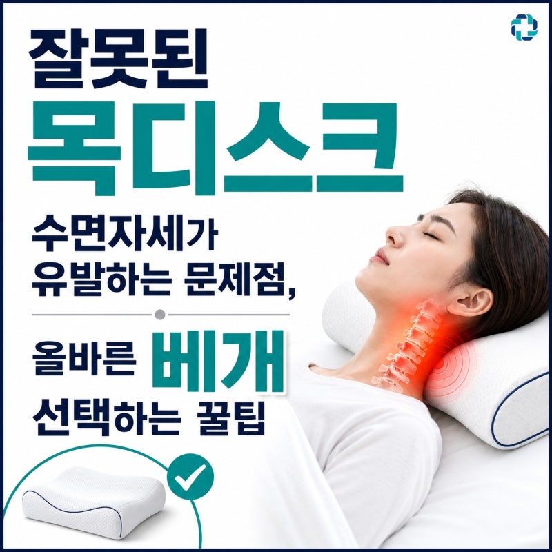 잘못된 목디스크 수면자세가 유발하는 문제점, 올바른 베개 선택하는 꿀팁