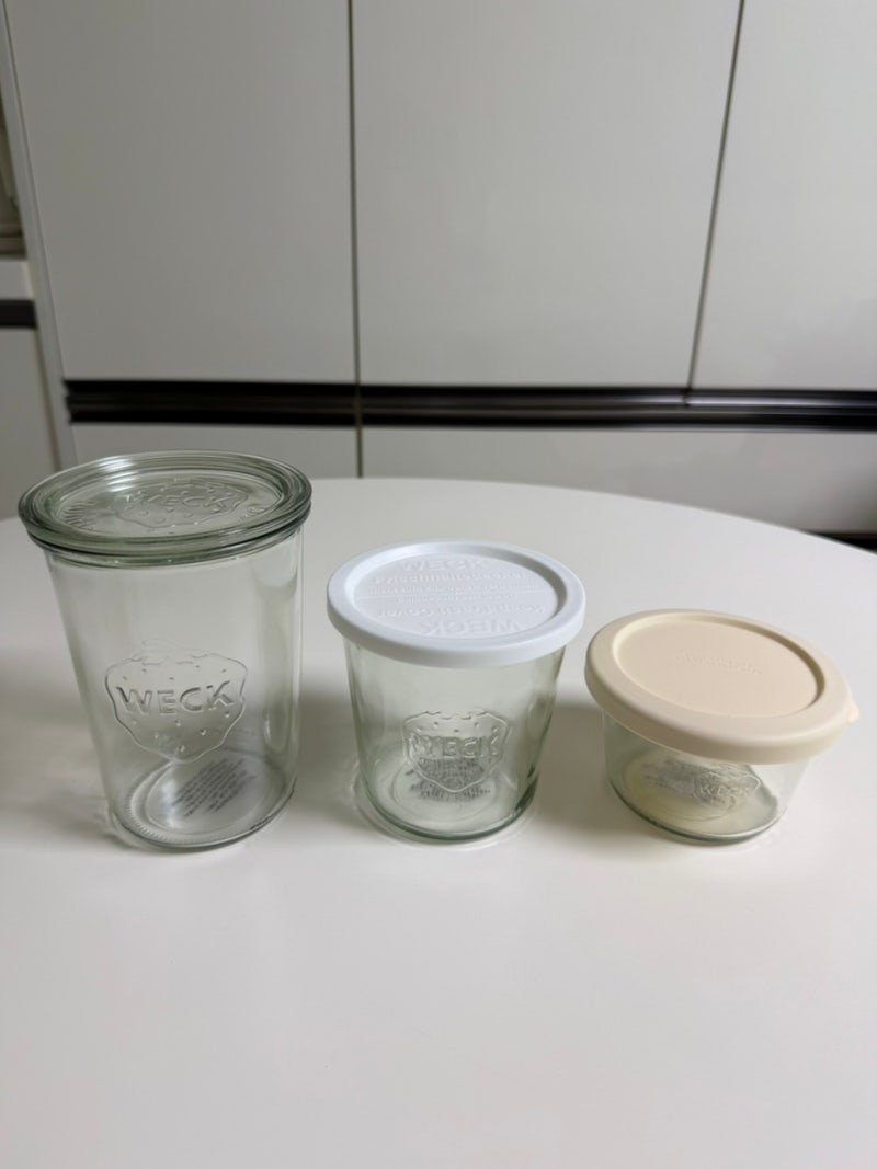웩 유리용기 1+1 웩서울 몰드 370ml 580ml 850ml 내돈내산 후기 (비교, 추천 사이즈)