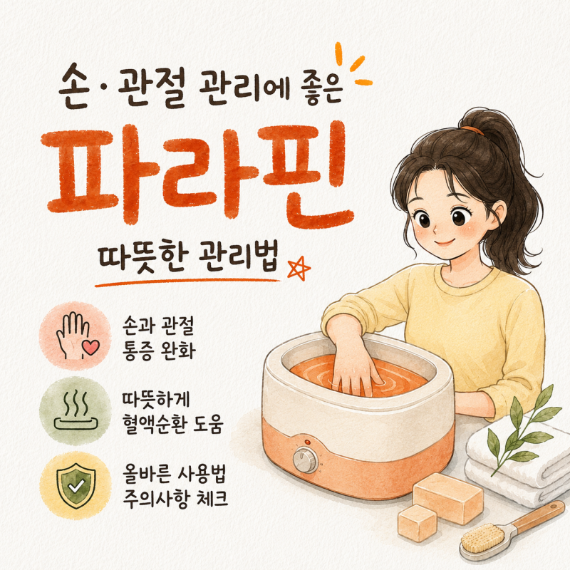 손과 관절 관리에 도움을 주는 파라핀치료, 올바른 사용법과 주의사항 알아보기
