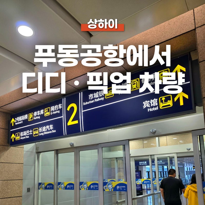 상하이 푸동공항에서 택시 디디 타는법, 차량 픽업 서비스 가격 비교 추천 총정리!