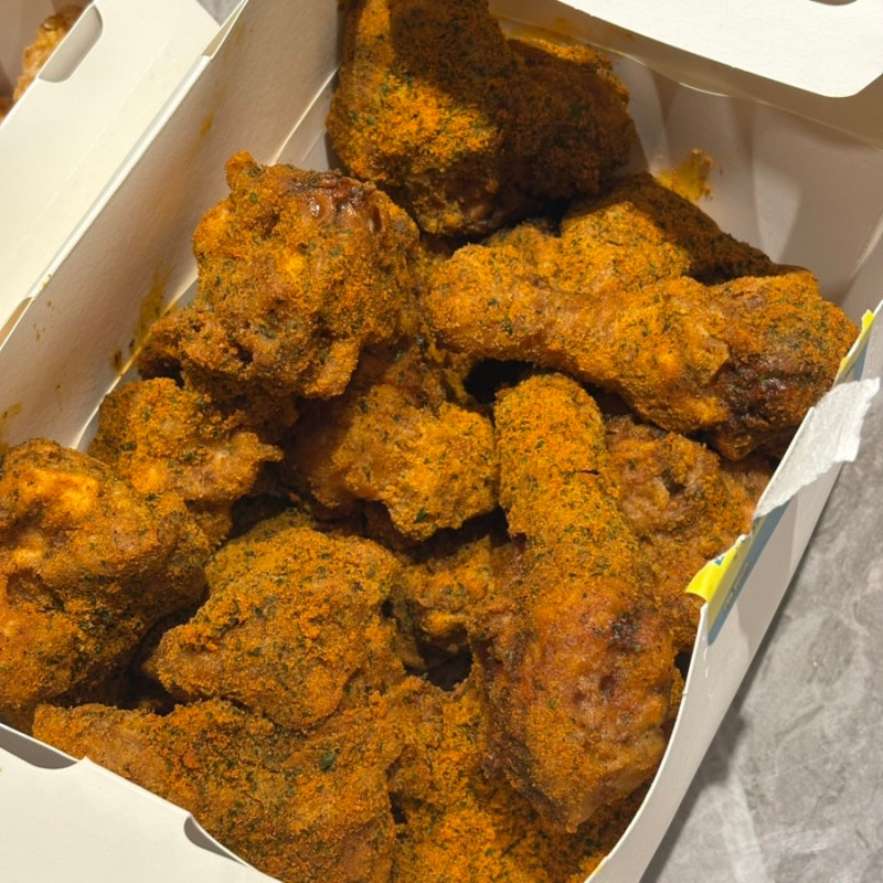 봉담치킨 BHC 신메뉴 커링클 콰삭킹 순살 하프 봉담이마트점 배달 후기