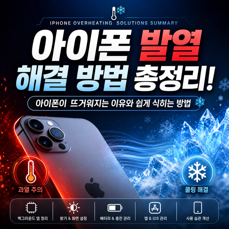 아이폰 발열 해결 방법 총정리! 아이폰이 뜨거워지는 이유와 쉽게 식히는 방법