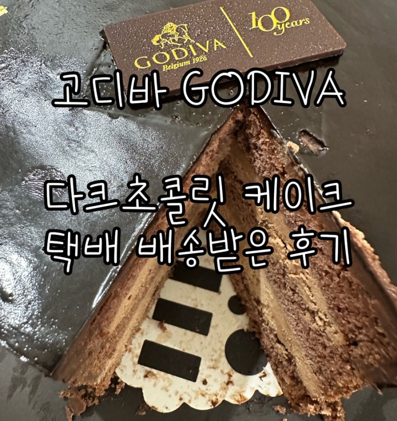 카톡 선물 | 고디바 다크초콜릿 케이크 택배로 받은 후기