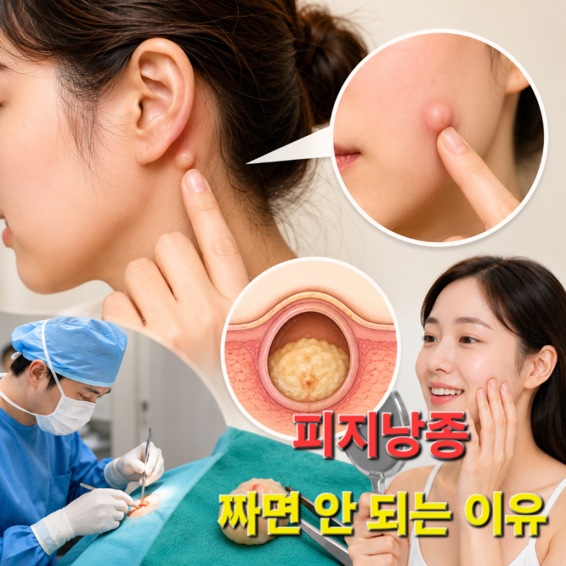 귀 뒤·얼굴 피지낭종 짜면 안 되는 이유! 안전한 제거 수술 비용 및 통증 후기
