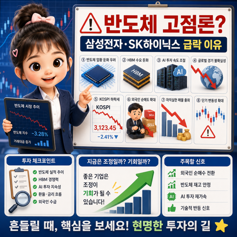 반도체 피크아웃 우려 왜 나왔을까? 삼성전자·SK하이닉스 하락 이유 정리