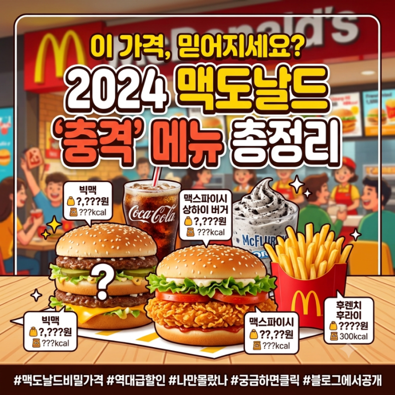 맥도날드 추천 메뉴 BEST 7 가격·칼로리 총정리