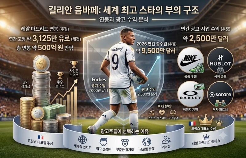 음바페 연봉과 광고 수익 분석