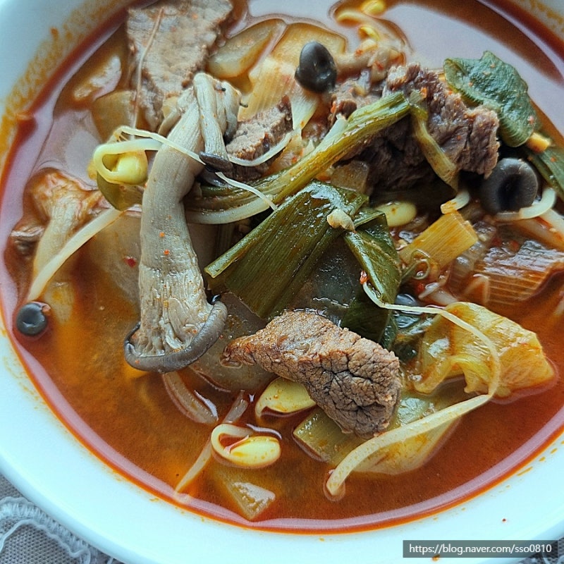 류수영 육개장 레시피,육개장 끓이는 법