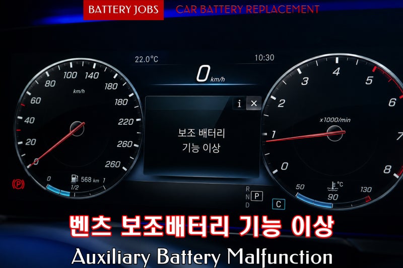 벤츠 보조배터리 기능 이상 경고등, 밧데리 교체로 해결 방법 정리