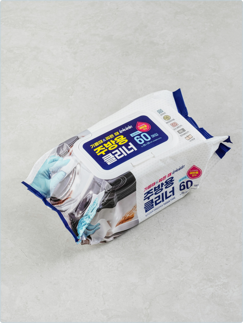 주방의 묵은 기름때 제거, 이 인덕션 티슈 하나로 끝!