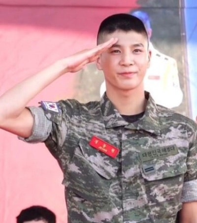 해병대 정동원 얼마나 달라졌나, 군복 입고 등장한 최근 모습