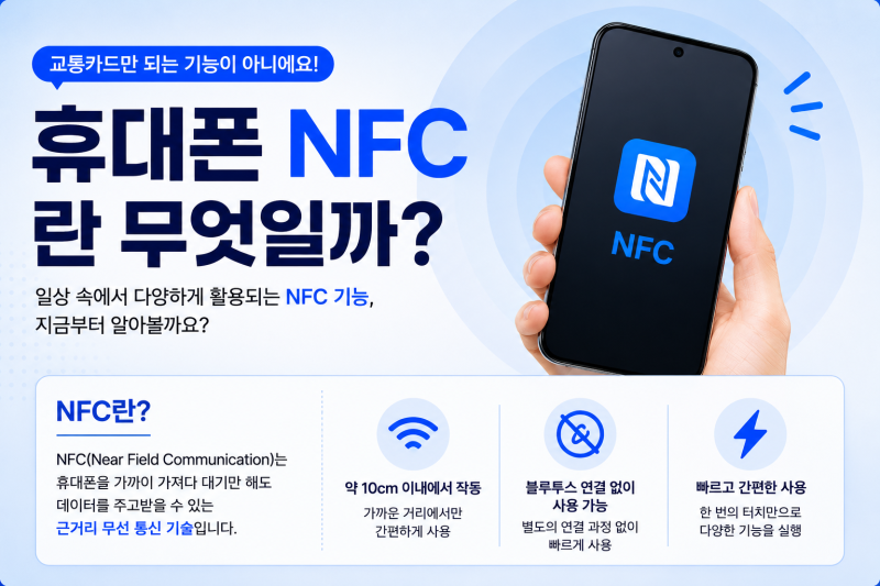 휴대폰 NFC 기능, 대부분 이 기능을 모르고 끄고 있습니다.
