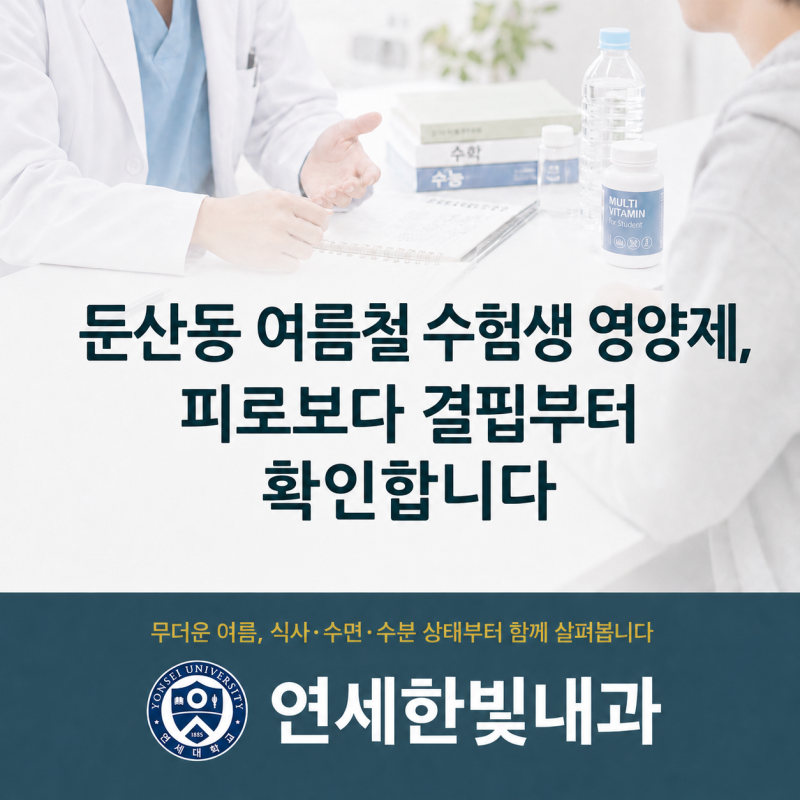 둔산동 여름철 수험생 영양제, 피로보다 결핍부터 확인합니다.