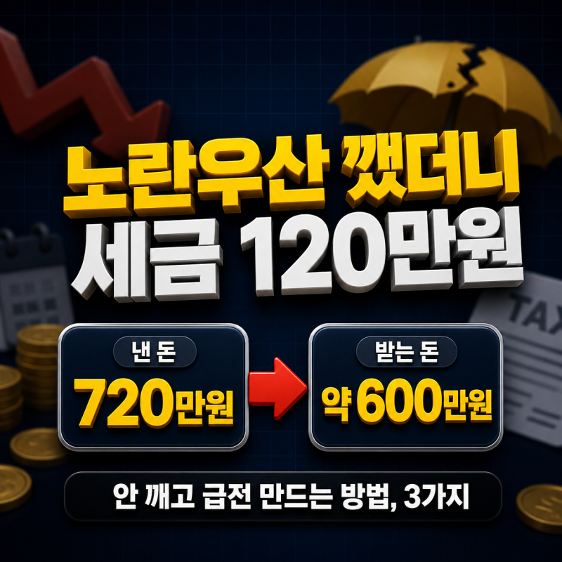 노란우산공제 해지하면 얼마 손해볼까? 2026년 기준 계산해봤습니다