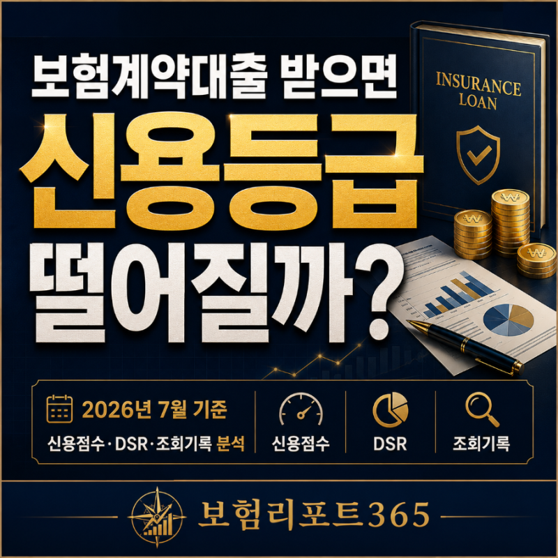보험계약대출 받으면 신용등급 떨어질까?