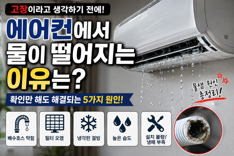 에어컨에서 물이 떨어지는 이유, 고장이라고 생각하기 전에 확인하세요