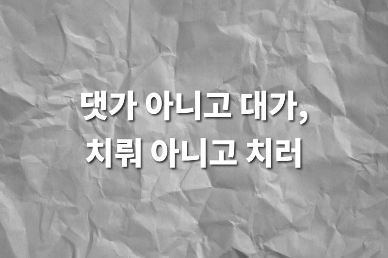 댓가 아니고 대가, 치뤄 아니고 치러 (이유·예문 총정리)