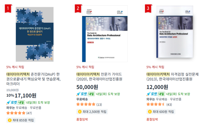 복전생의 DAsP(데이터 아키텍처 준전문가) 5일 벼락치기 합격 후기! (feat. 내돈내산 매운맛 교....