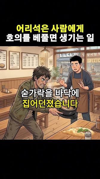어리석은 사람에게 호의를 베풀면 생기는 일