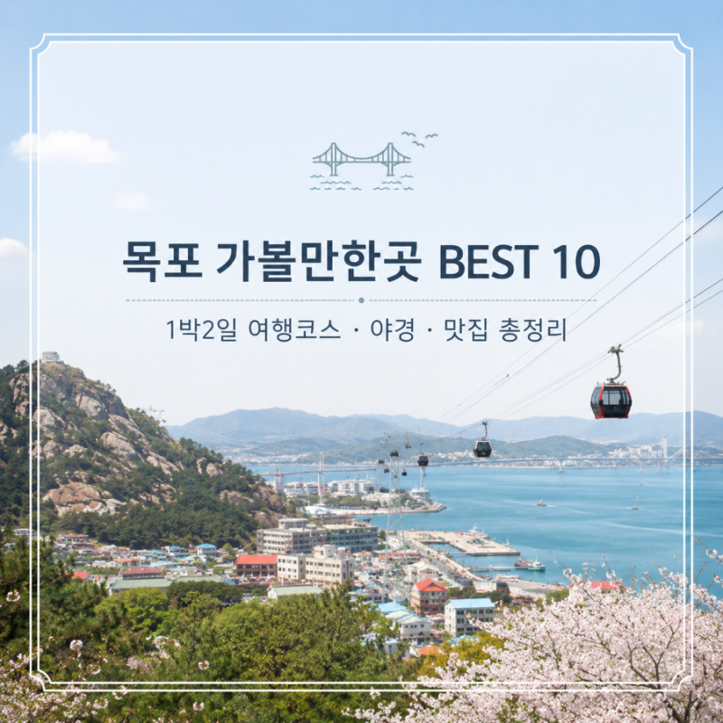 목포 가볼만한곳 BEST 10｜1박2일 여행코스, 야경 명소, 맛집까지 한 번에 정리