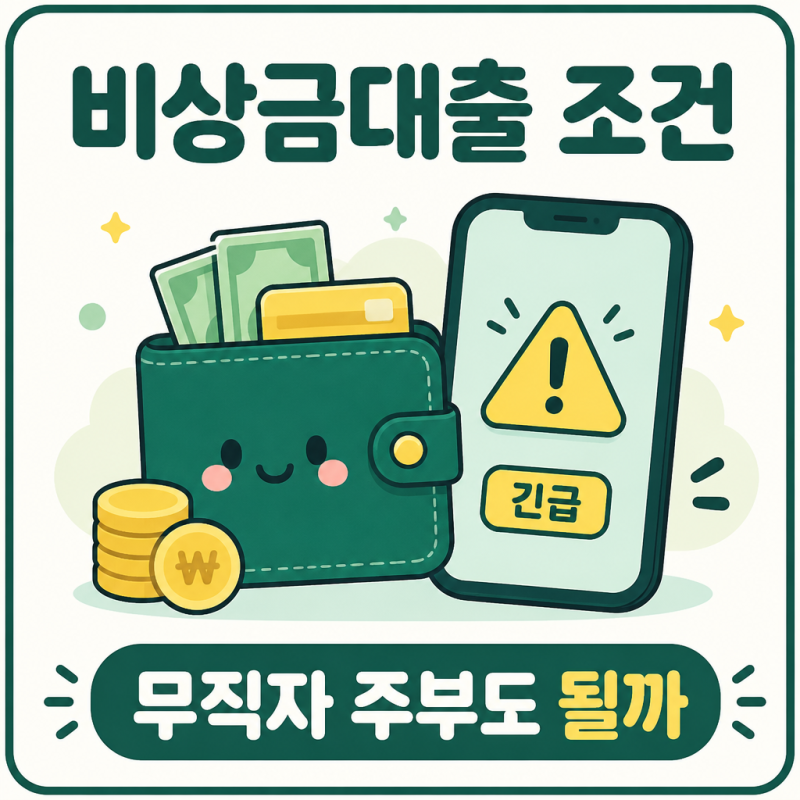 비상금대출 조건, 무직자 주부도 될까? 한도 금리 총정리