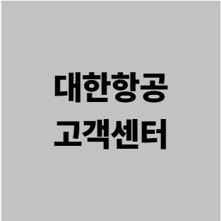 대한항공 고객센터 전화번호 상담원 연결 예약 방법