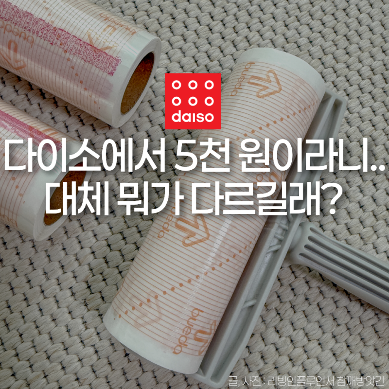 다이소 치고 5천 원이면 비싼데... 써보니 달랐던 돌돌이?