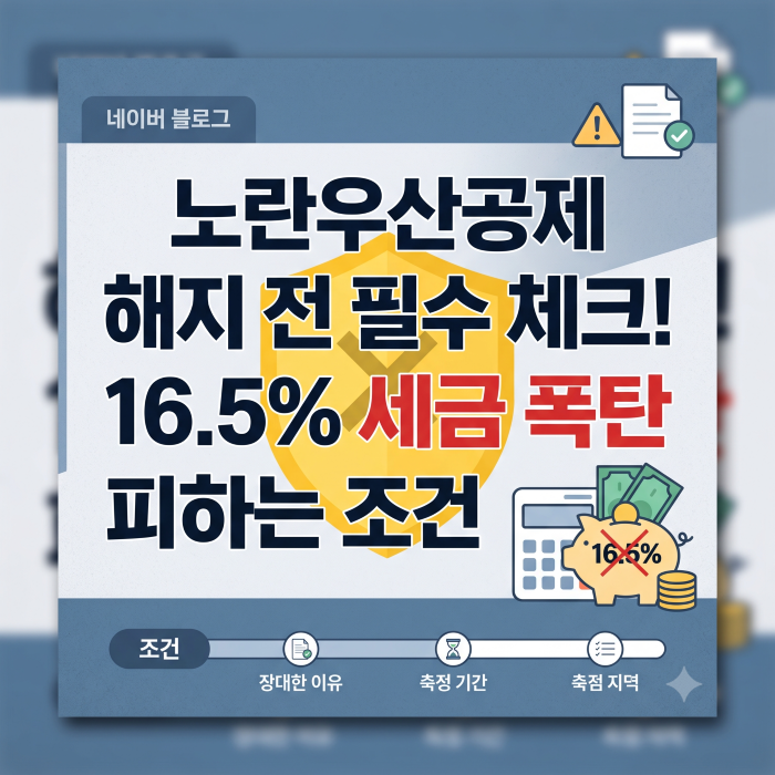 노란우산공제 해지 전 필수 체크! 16.5% 세금 폭탄 피하는 조건