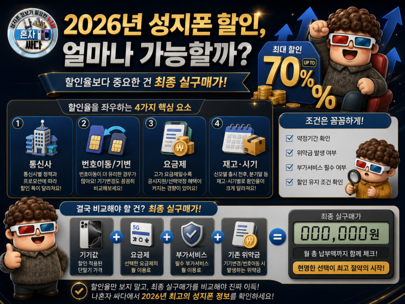 성지 현금완납 최신폰 구매, 자급제와 다른 2026년 혜택 총정리 ✨