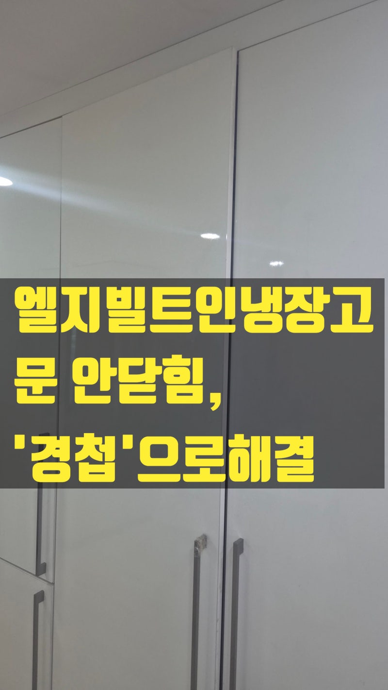 LG 디오스 빌트인냉장고 문 안닫힘, 경첩 교체로 해결한 용인 기흥 오피스텔 실제 사례