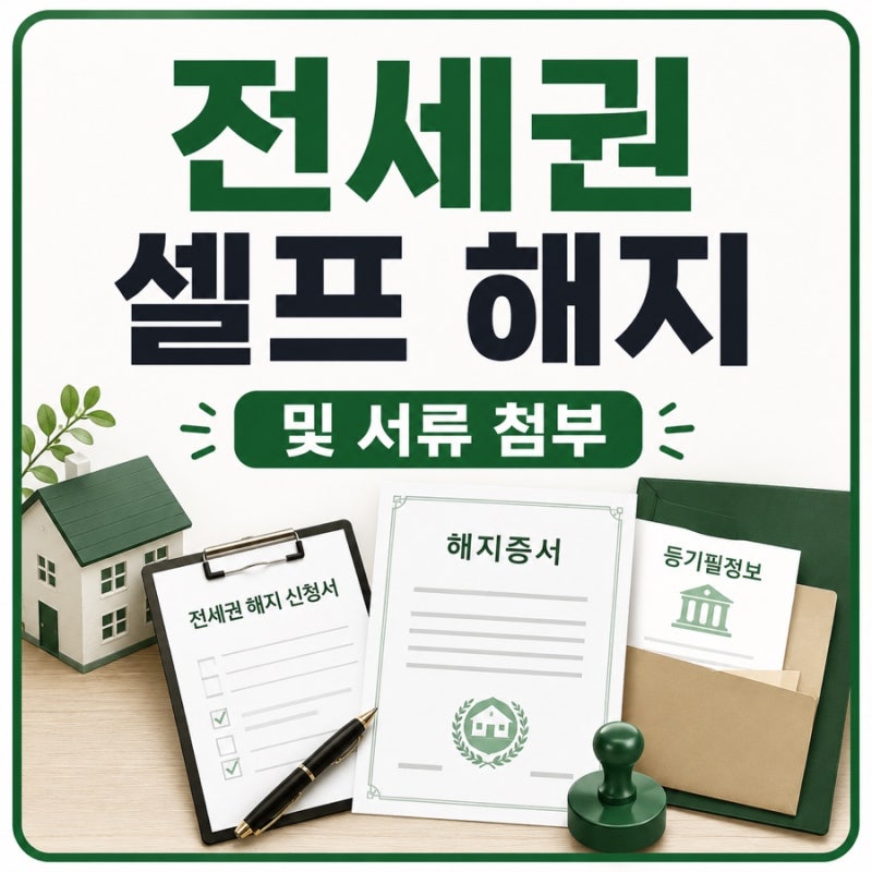 [부동산] 전세권 셀프 해지(말소) 방법 및 필요서류 첨부