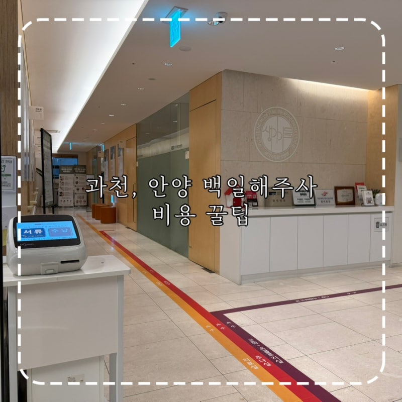 안양 과천 백일해 주사 병원 생기가득 한방병원 비용 결제방법 보건소 무료접종 여부