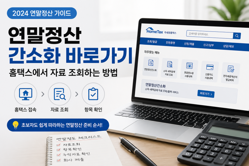 연말정산 간소화 바로가기 홈택스에서 자료 조회하는 방법