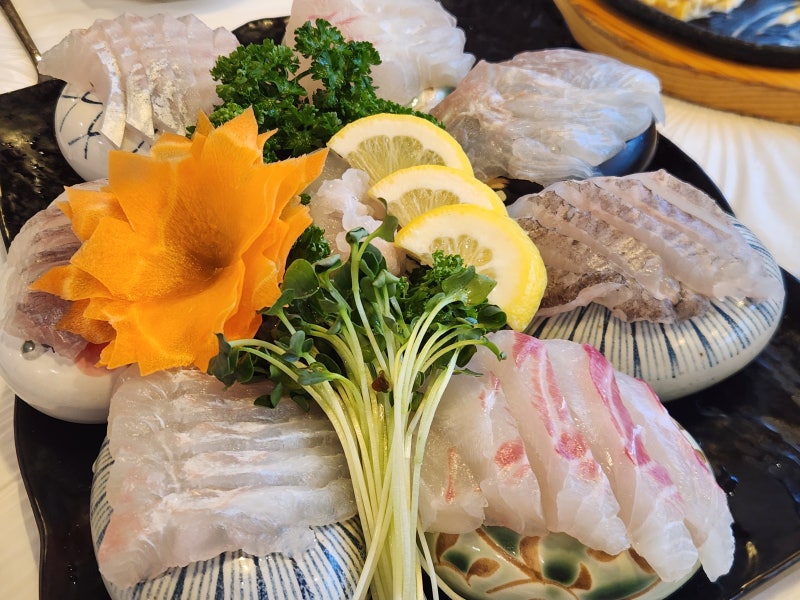 강릉 오션뷰 맛집 추천, 스카이베이호텔 근처, 활어회 스페셜 회 코스(소), 경포동해횟집, 내....
