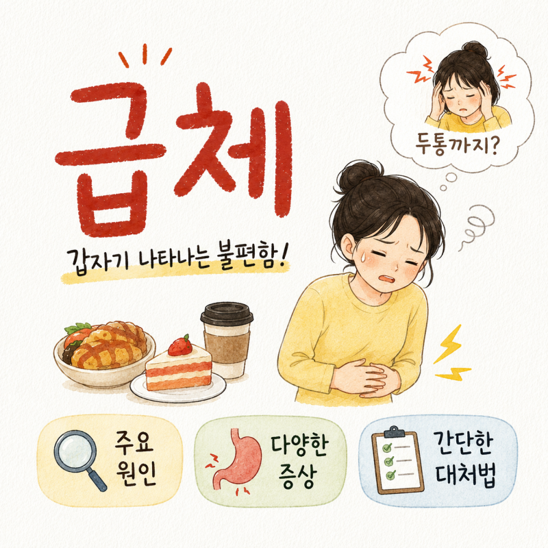 일상에서 갑자기 찾아오는 급체, 원인부터 급체두통까지 다양한 증상과 대처법 알아보기