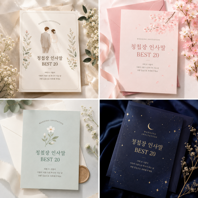 청첩장 문구 모음 BEST 20｜청첩장 인사말·결혼식 초대 문구