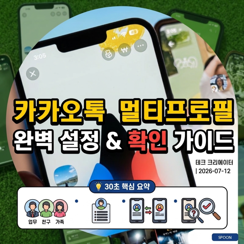 카카오톡 멀티프로필 설정법 및 업데이트 후 상대방 멀티프로필 확인법 완벽 정리