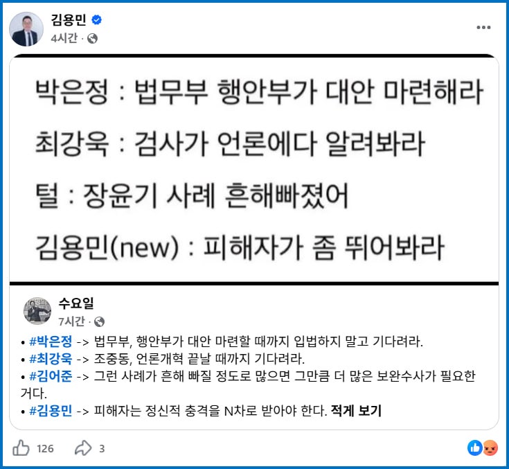 [김용민] 보완수사권 관련 의견 (박은정, 최강욱, 김어준, 김용민)