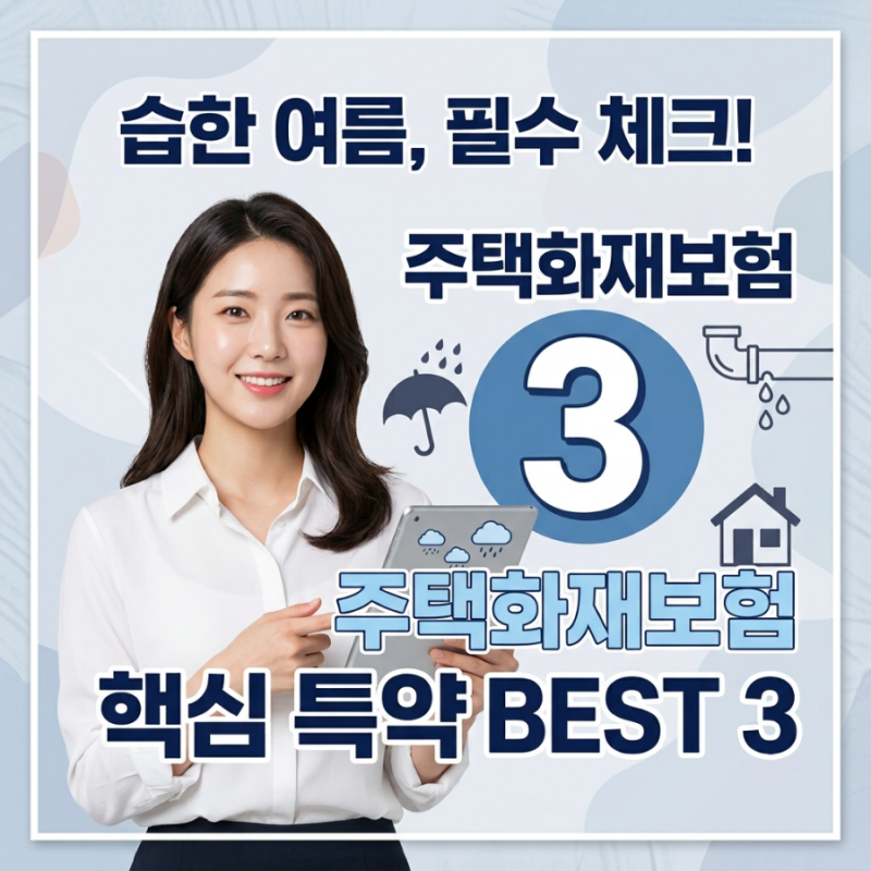 폭염 장마철 필수 대비, 주택화재보험 누수 특약 정리