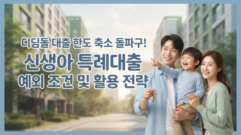 디딤돌 대출 한도 축소 대응하는 신생아 특례대출 활용 전략 3가지