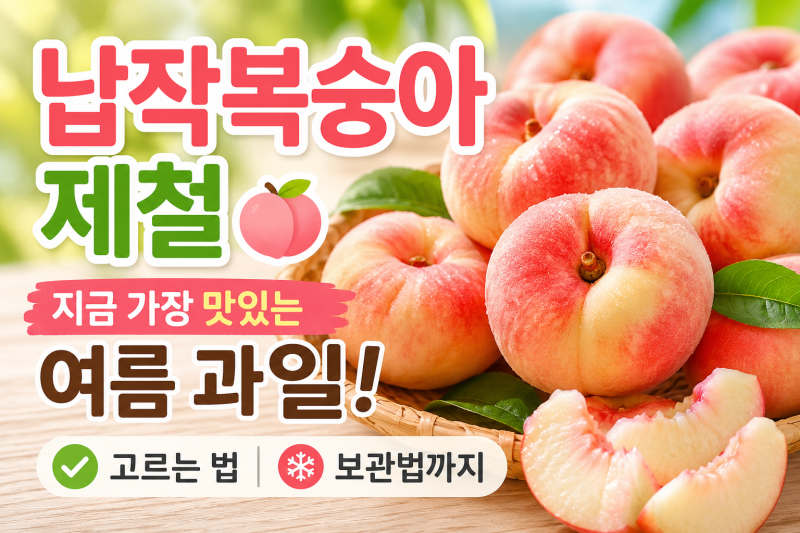 납작복숭아 제철 | 지금 가장 맛있는 여름 과일 고르는 법부터 보관법까지