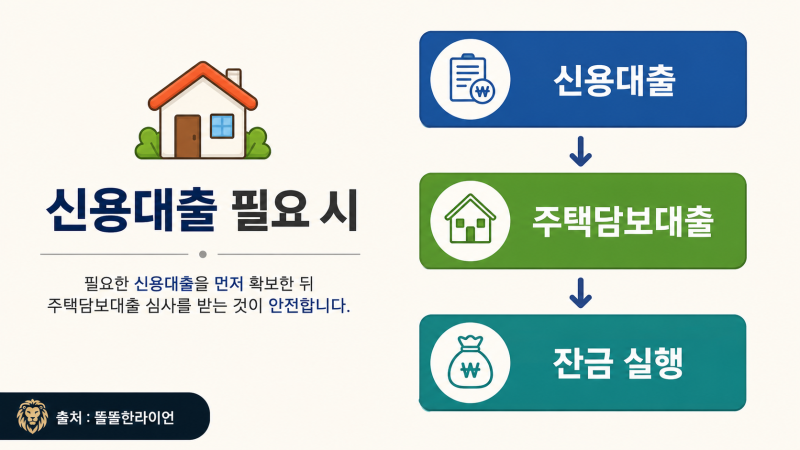 신용대출 후 주담대 받아도 될까? 승인 후 받으면 위험한 이유｜실제 상담 사례 공개