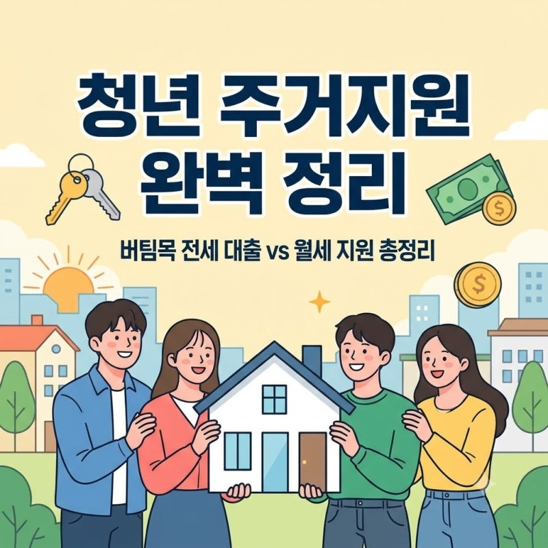 청년 주거지원 종류 버팀목 전세자금 대출 월세 지원 총정리