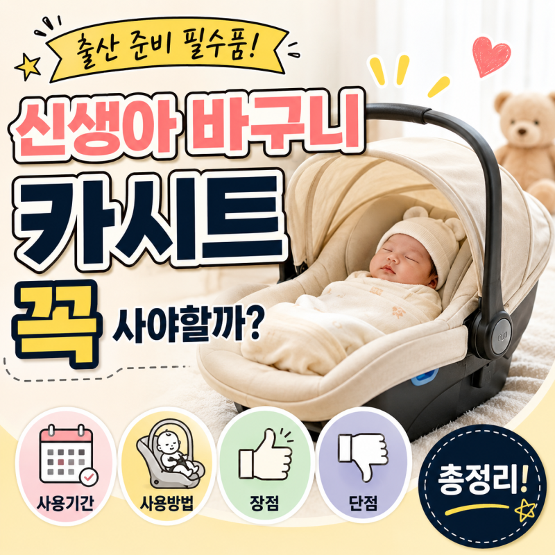 출산 준비 필수품 신생아 바구니 카시트 꼭 사야 할까? 사용기간 사용방법 장점 단점 총정리