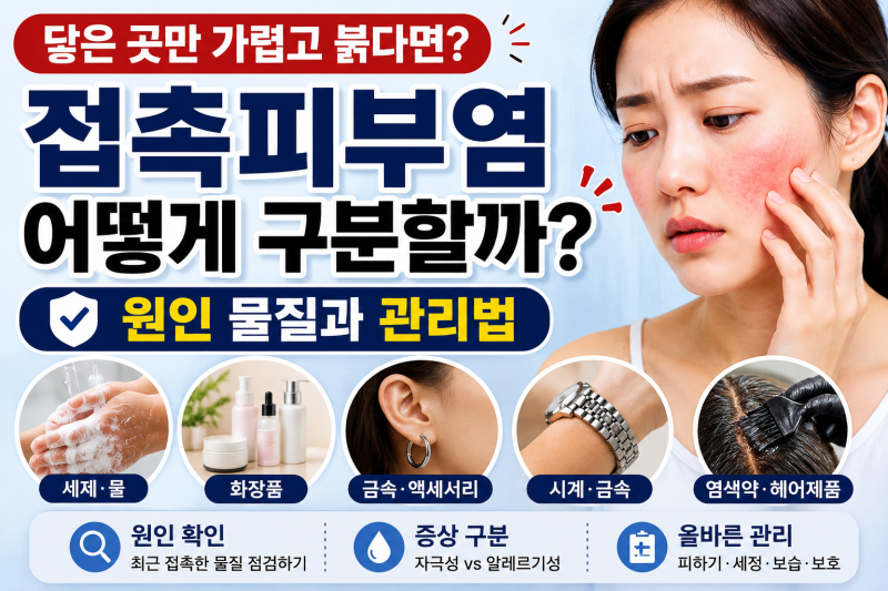 접촉피부염은 어떻게 구분할까? 원인 물질과 관리법