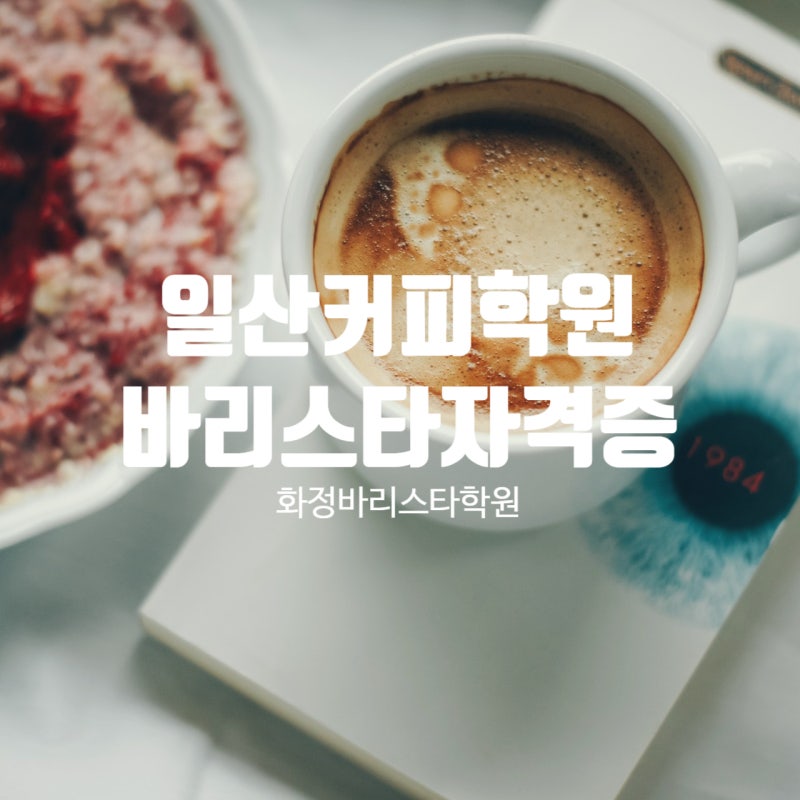 일산커피학원 추천! 화정바리스타학원 바리스타 2급 자격증 과정 안내