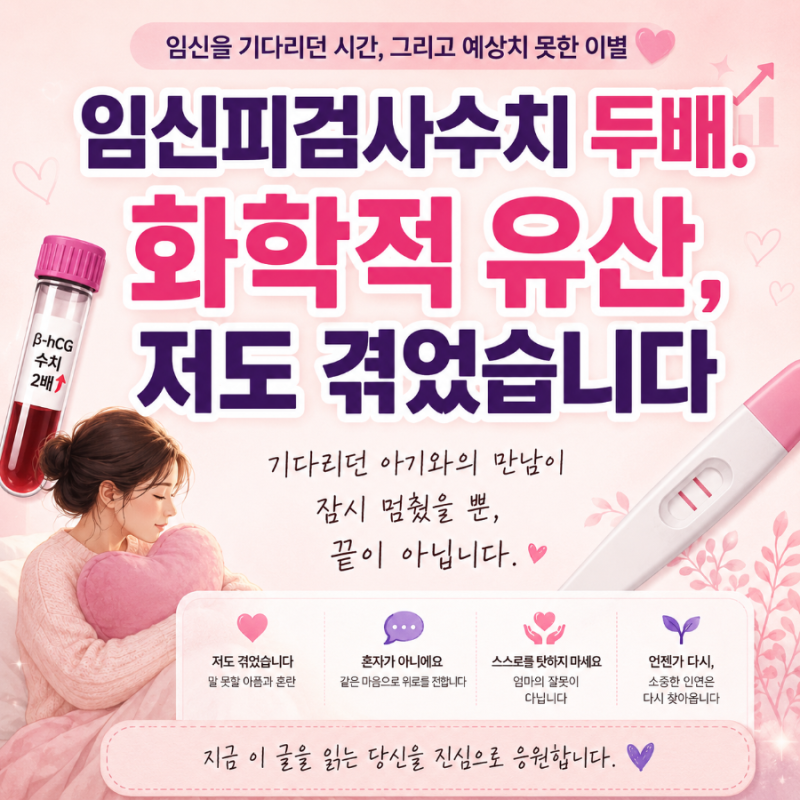 임신초기 피검사수치. 화학적 유산 이란?