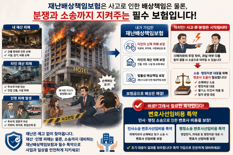 재난배상책임보험 특약 이것 빠지면 큰 손해!!!